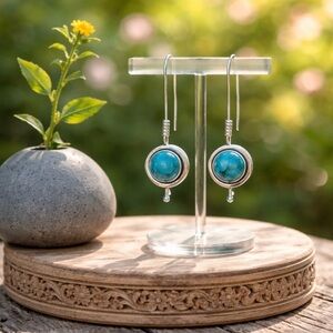 NEW! Blue Copper Turquoise Earrings